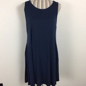 blue sleeveless stretchy dress Sz Large